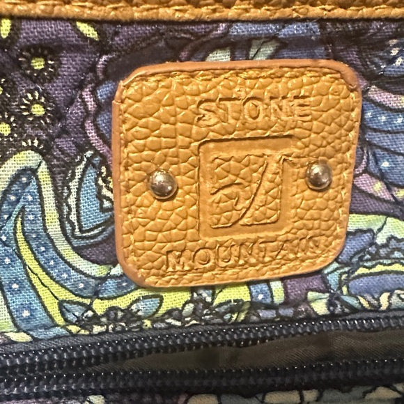Stone Mountain Accessories Blue and Tan Crossbody Bag - Picture 6 of 6